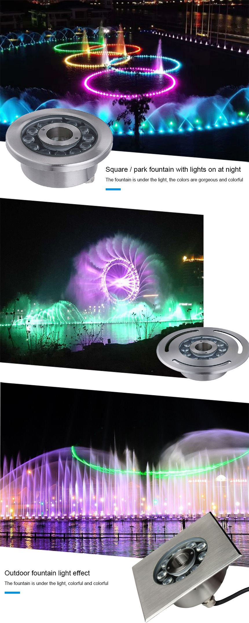 170GK fountain with led light for swimming pool